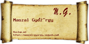 Maszal György névjegykártya